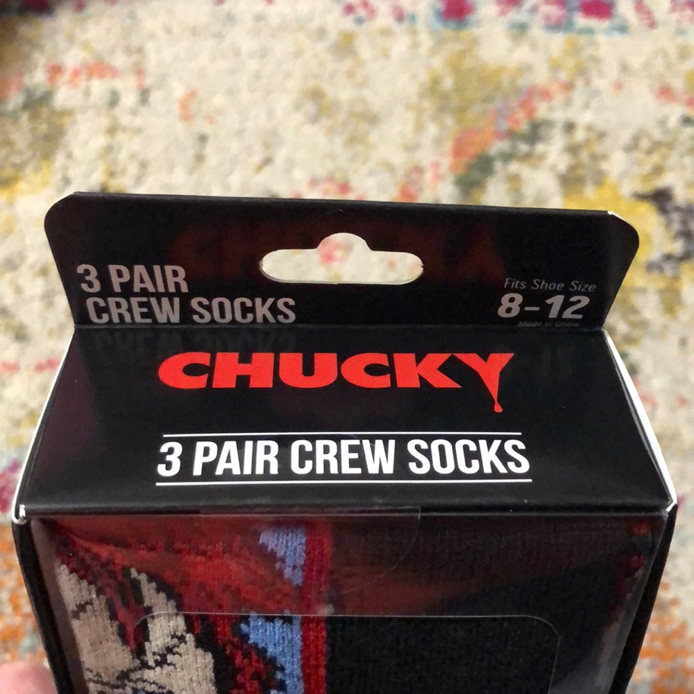 🧜🏼‍♀️3 for $15 item!🧜🏼‍♀️ men’s CHUCKY 3 pair crew socks - Picture 3 of 3